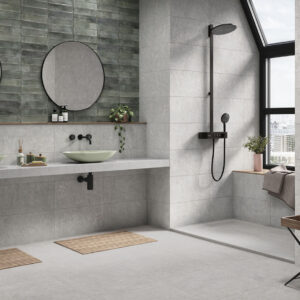 Carrelage effet béton ACRON_05_AMBIENTE_ACRON_PEARL_30X60_BOTAN_EMERALD_30X60_PAV_ACRON